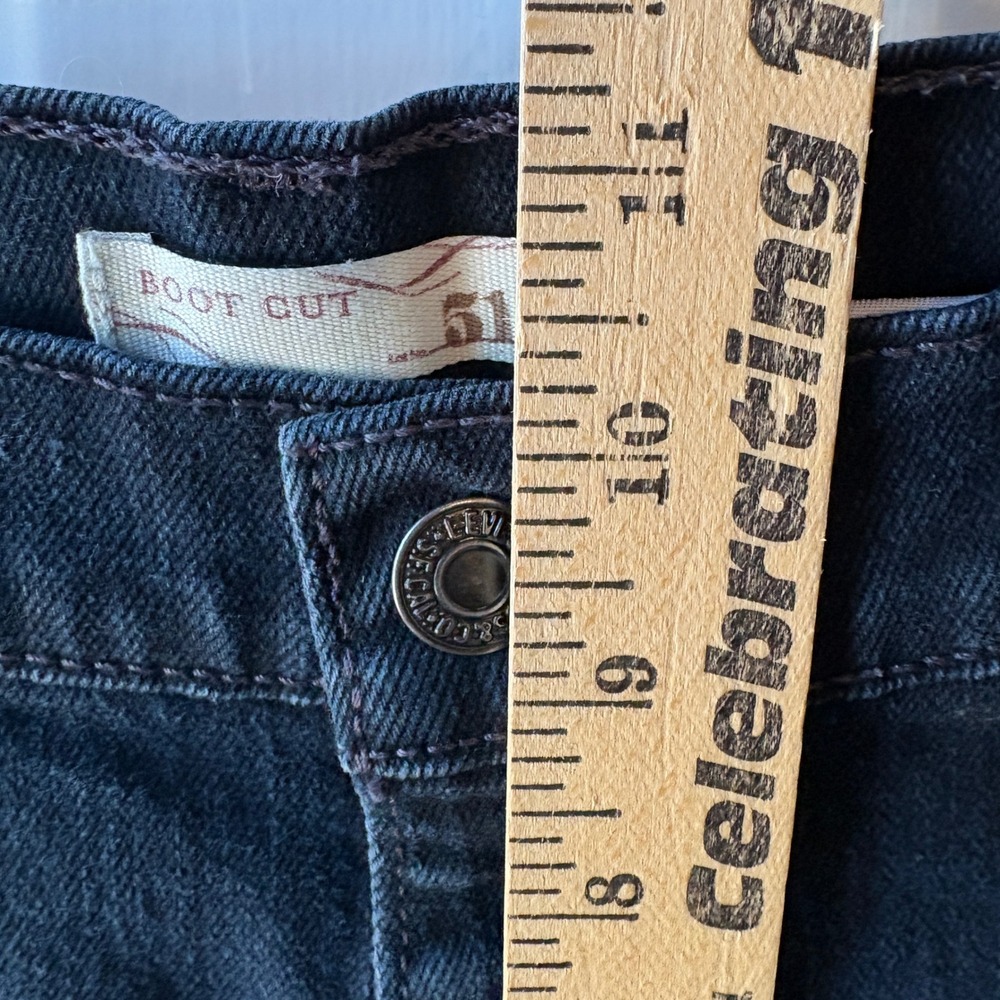 Levi's‎ 515 Retro Bootcut Jeans Womens 12L Western Blue Dark Wash Denim Stretch - Picture 8 of 9
